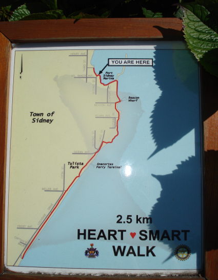 Town Of Sidney BC - Heart Smart Walk Map