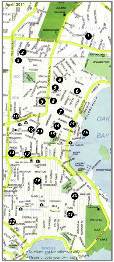 Oak Bay Artists Studio Map 04-11